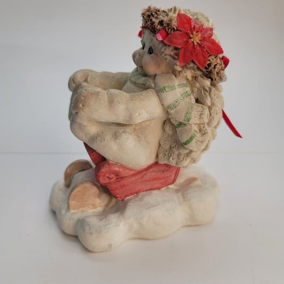 Dreamsicles Angel in Red Sleigh Winter Stamped Figurine Cast Art 1994 JJ3272 - Picture 6 of 7